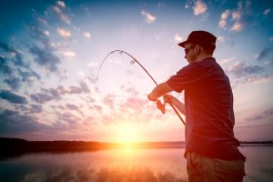 Fishing,Rod,Lake,Fisherman,Men,Sport,Summer,Lure,Sunset,Water